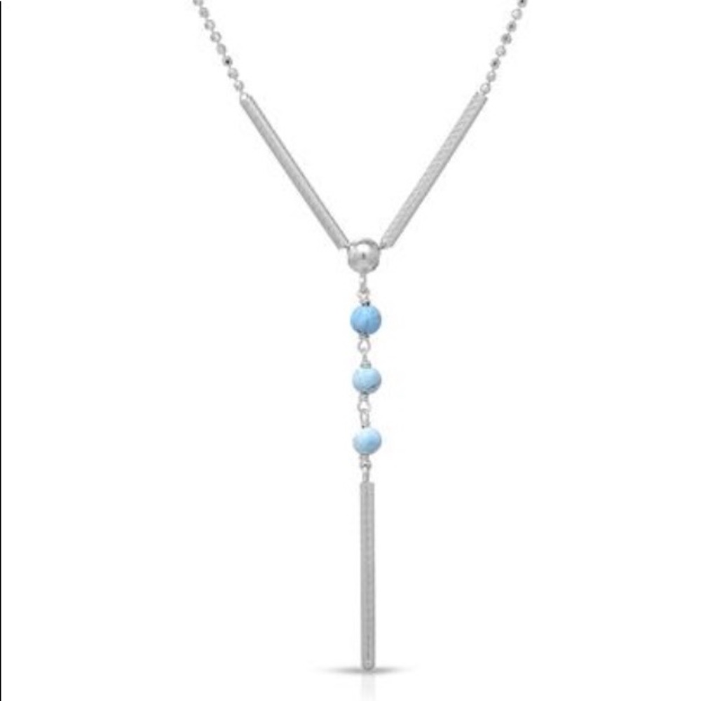 New Necklace with Genuine Turquoise- 925 Silver